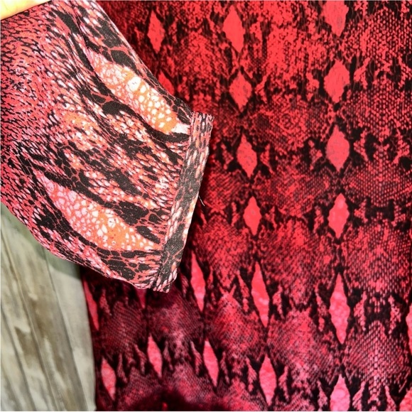 BB Dakota Red Snake Print Dress - Picture 3 of 5